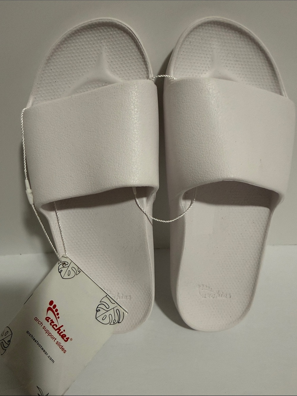 Archie’s Support Unisex Slide Sandals for Men - White US Men’s Size 4